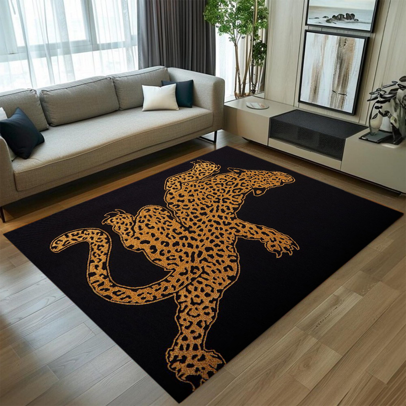 Commercial Printing Format - Black & Gold Leopard Print Area