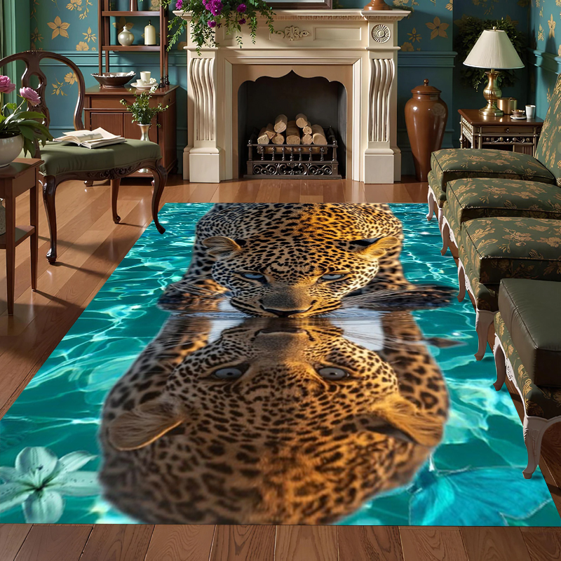 Leopard Pattern Rug Realistic  - Commercial Printing Format reseña y precio
