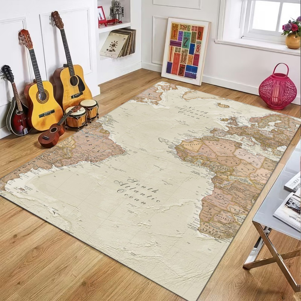 World Map Printed Carpet Child - Commercial Printing Format reseña y precio