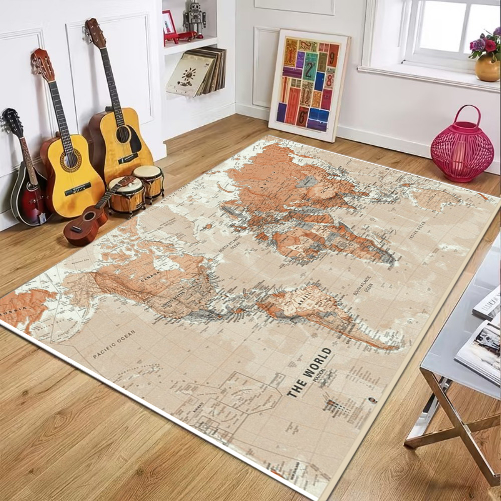 World Map Printed Carpet Child - Commercial Printing Format reseña y precio