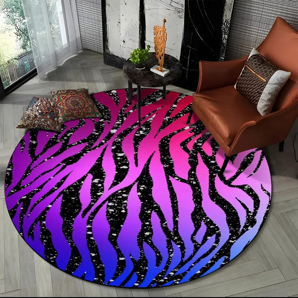 Pink Zebra Stripe Print Round  - Commercial Printing Format reseña y precio