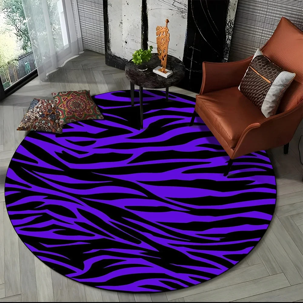 Pink Zebra Stripe Print Round  - Commercial Printing Format reseña y precio