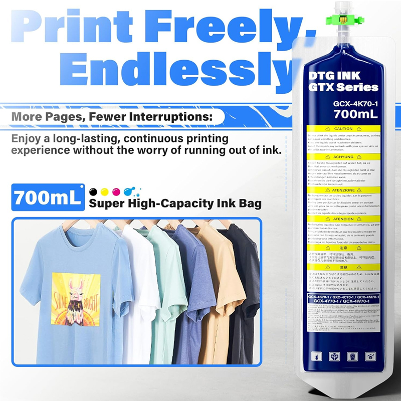 700ML DTG Textile GTX Ink Bag  - Direct To Garment Ink reseña y precio
