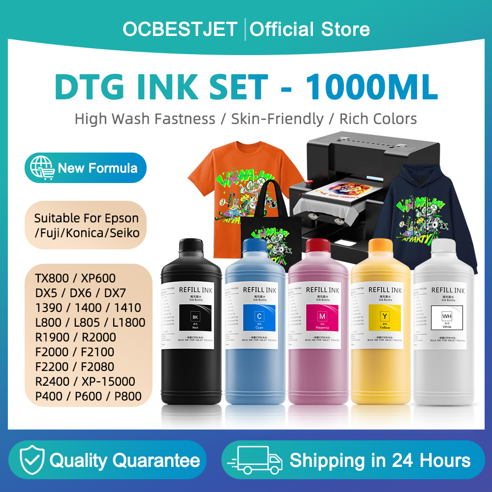 5Colors 1000ML DTG Ink Direct  - Direct To Garment Ink reseña y precio