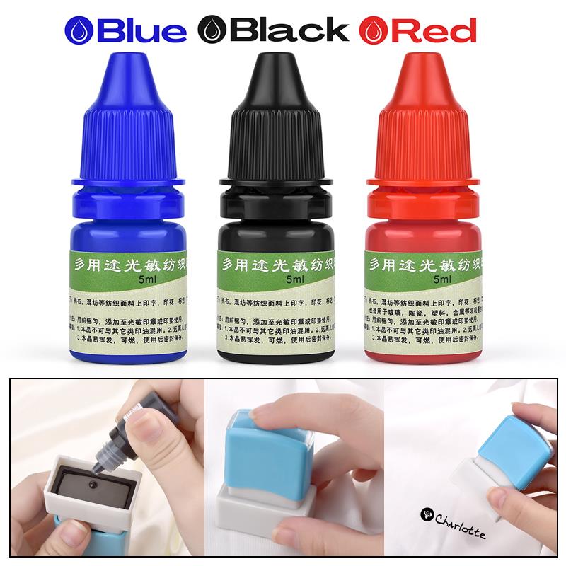 5ml Blue Red Black Ink Textile - Direct To Garment Ink reseña y precio