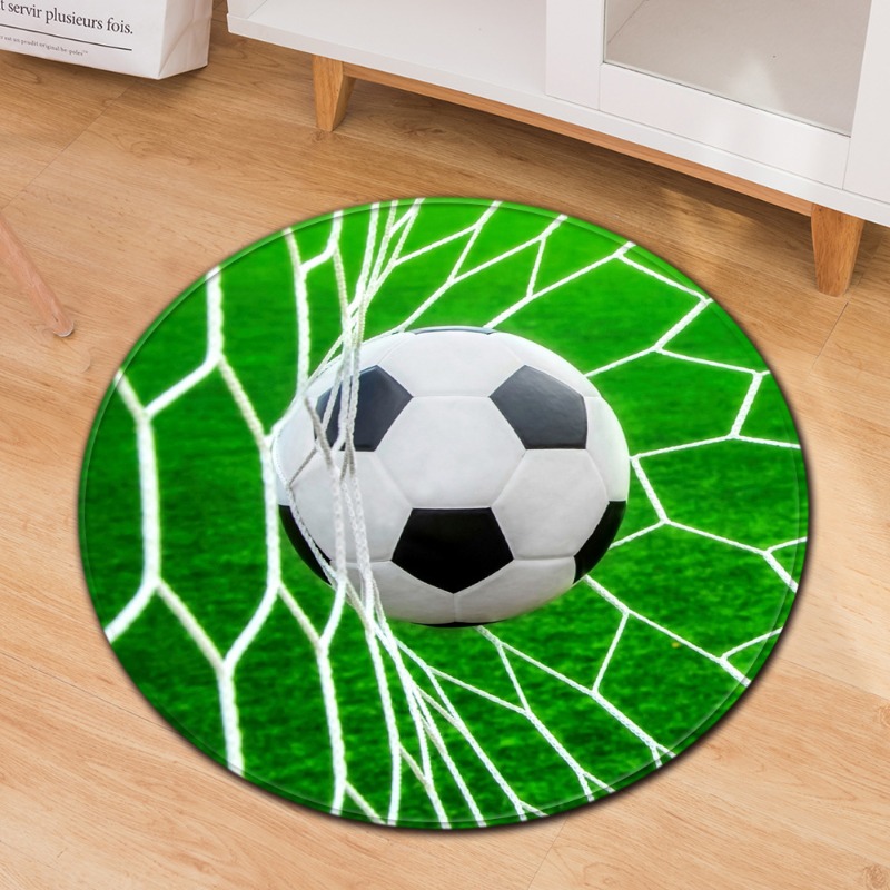 Soccer Theme Round Carpet Spor - Commercial Printing Format reseña y precio