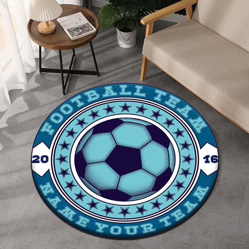 Soccer Theme Round Carpet Spor - Commercial Printing Format reseña y precio