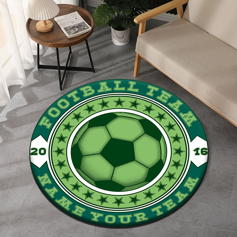 Soccer Theme Round Carpet Spor - Commercial Printing Format reseña y precio