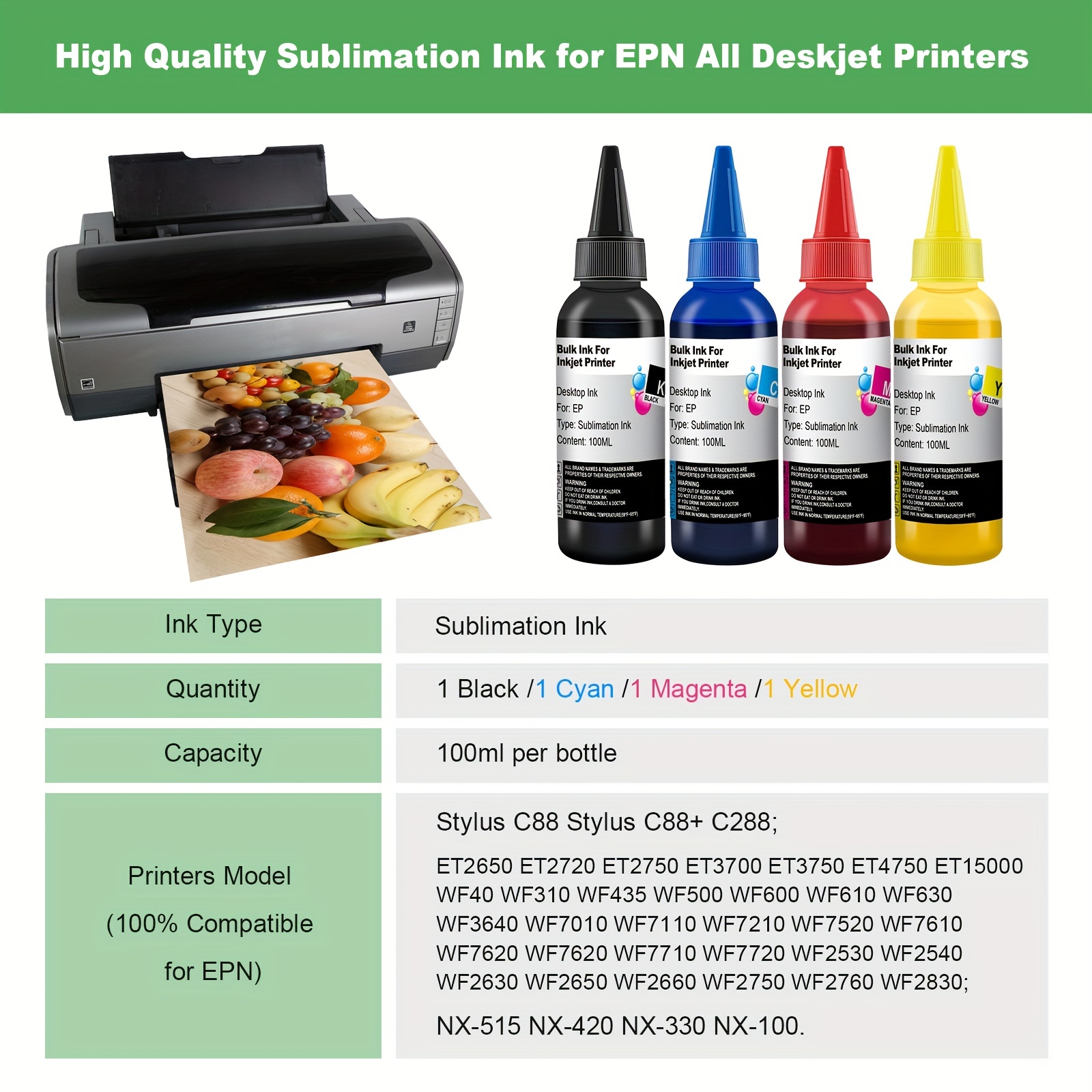 100ml sublimation ink for epso - Sublimation Ink 100Ml reseña y precio